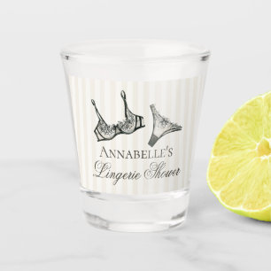 Copo De Shot Lingerie Preta para Chuveiro Favor da Festa de Des