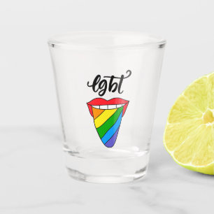 Copo De Shot Língua arco-íris LGBT