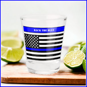 Copo De Shot [Linha Azul Fino] Detrás da Polícia Azul