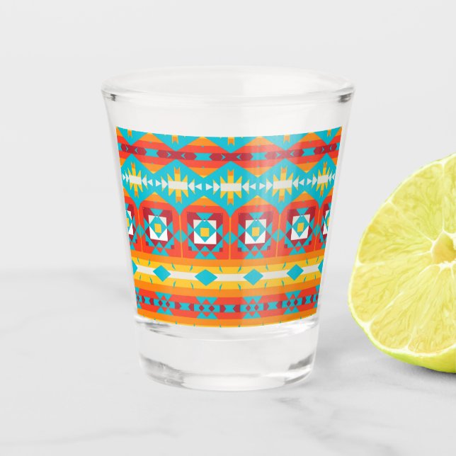 Copo De Shot Linhas de formas tribais (Frente)