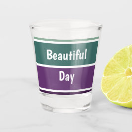 Copo De Shot Listras Verdes E Roxas