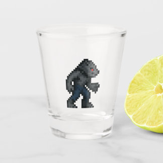 Copo De Shot Lobisomem Retro de 8 bits