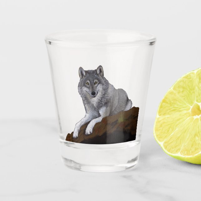 Copo De Shot Lobo (Frente)