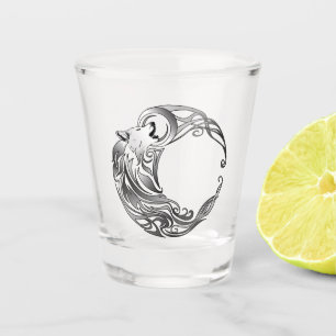 Copo De Shot Lobo Tribal - Sombreado