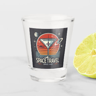Copo De Shot Logotipo da Era Espacial Martini Viagem 1957