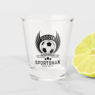 Copo De Shot Logotipo de Futebol Vermelho Presentes de Volta