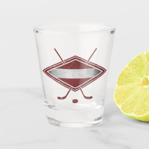 Copo De Shot Logotipo do pavilhão de hóquei letão Letónia