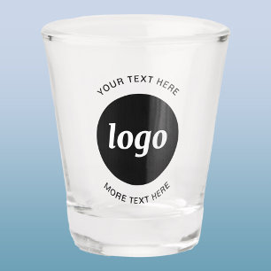 Copo De Shot Logotipo e Texto simples para empresa