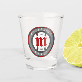 Copo De Shot Logotipo Moderno Vintage Milwaukee Grays