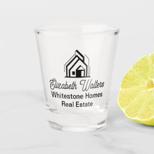 Copo De Shot Logotipo Personalizado de Corretor de Imóveis para