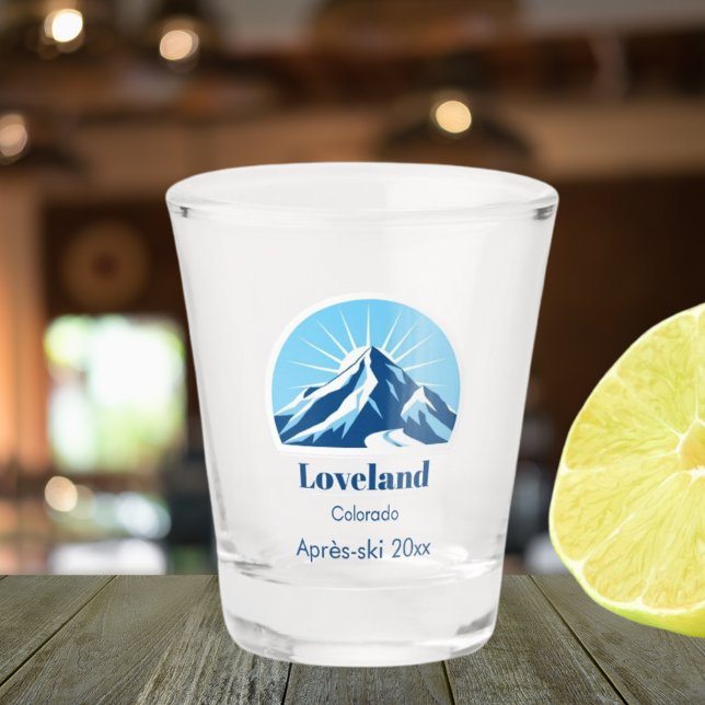 Copo De Shot Loveland Colorado EUA après-ski souvenir (Criador carregado)