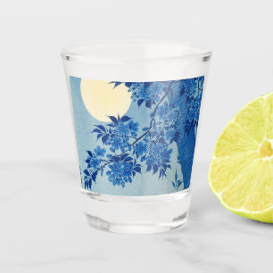 Copo De Shot Lua Noite Noite de Lua Azul Árvore