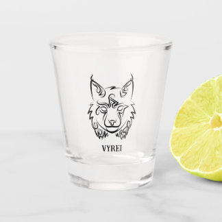 Copo De Shot Lynx Tribal Preto e Branco