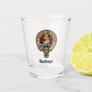 Copo De Shot MacGregor Crest sobre Rob Roy Tartan Shot Glass