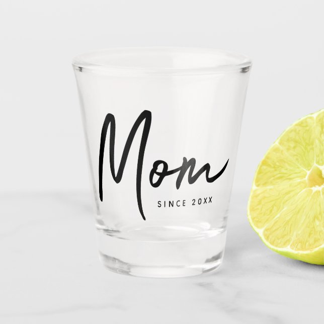 Copo De Shot Mãe Desde 20XX Moderno - Simples Chic (Frente)