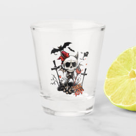 Copo De Shot Mágica de abóbora e diversão óssea.