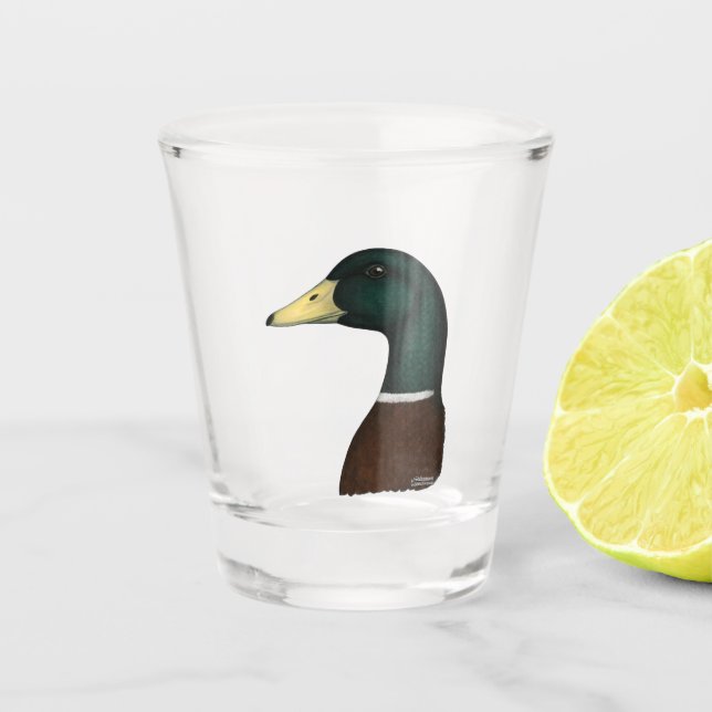 Copo De Shot Mallard Drake Head (Frente)
