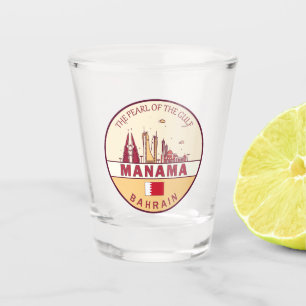 Copo De Shot Manama Bahrain City Skyline Emblem