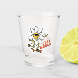 Copo De Shot Mantenha-se estranho no skate Daisy