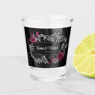 Copo De Shot Mãos Esqueléticas Hallowedoras Góticas Burgundy ID