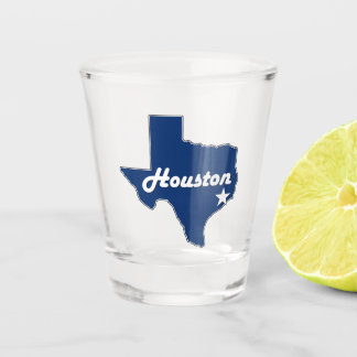 Copo De Shot Mapa de Estado Lonestar de Houston TX com Star
