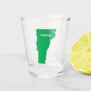Copo De Shot Mapa do Estado de Heart Vermont Belong