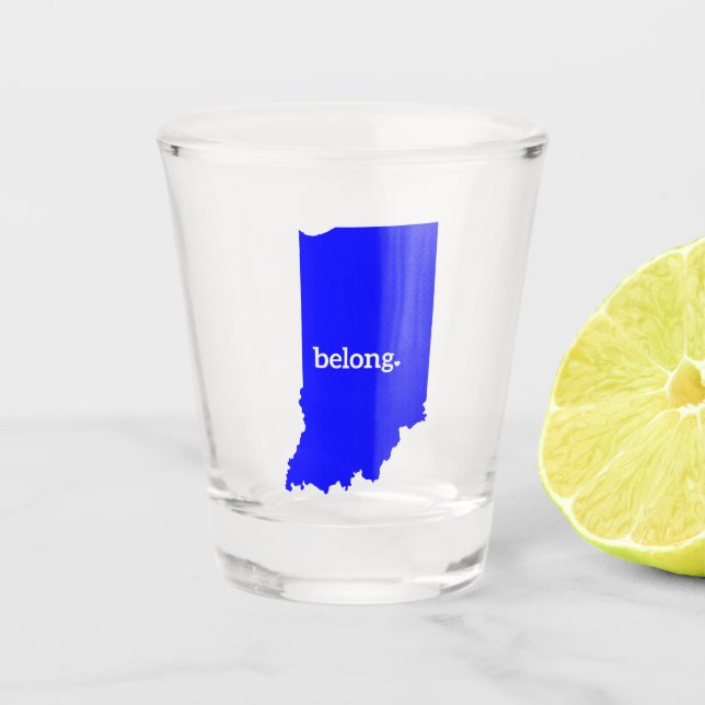Copo De Shot Mapa do Estado de Indiana Belong (Frente)