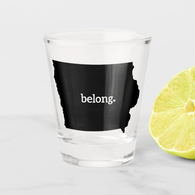 Copo De Shot Mapa do Estado de Iowa Belong (Frente)
