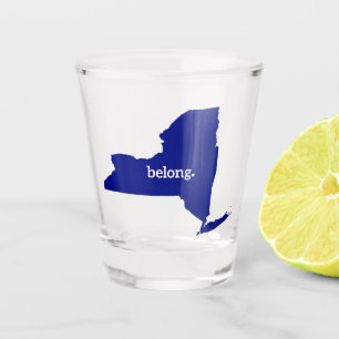 Copo De Shot Mapa do Estado de Nova Iorque Belong