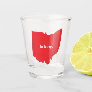 Copo De Shot Mapa do Estado de Ohio Belong