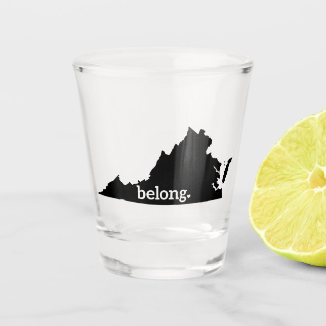 Copo De Shot Mapa do Estado de Virginia Belong (Frente)