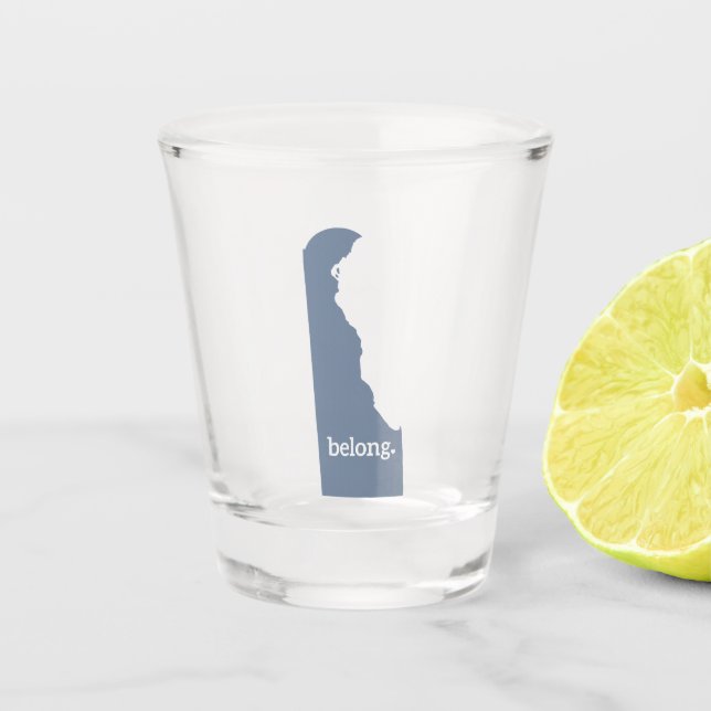 Copo De Shot Mapa do Estado Delaware Belong (Frente)