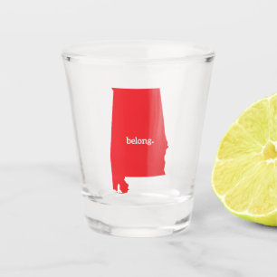 Copo De Shot Mapa do Estado do Alabama Belong