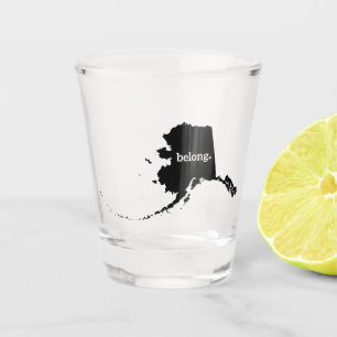 Copo De Shot Mapa do Estado do Alasca Belong
