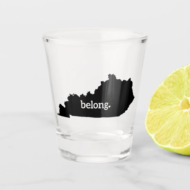 Copo De Shot Mapa do Estado do Kentucky Belong (Frente)