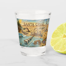 Mapa Pop Art de Santa Cruz – Marco Costeiro Ousado