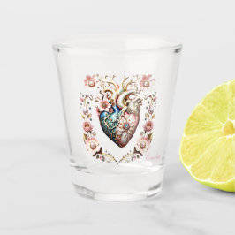 Copo De Shot Maravilhoso, elegante, nobre coração.