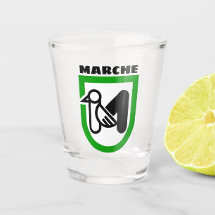 Copo De Shot Marche casaco de armas (Itália)