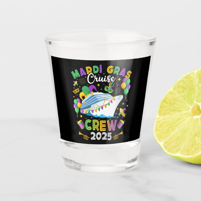 Copo De Shot Mardi Gras Cruise Crew 2025 Matching (Frente)