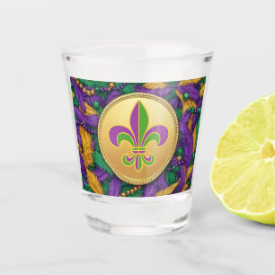 Copo De Shot Mardi Gras Fleur de lis