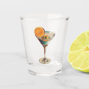 Copo De Shot Martini futurística da idade espacial atômica do m