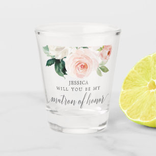 Copo De Shot Matéria de Honra e Bloomias Brancas ShotGlass