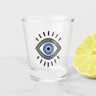 Copo De Shot Mau, proteção dos olhos, olhos azuis gregos, boa