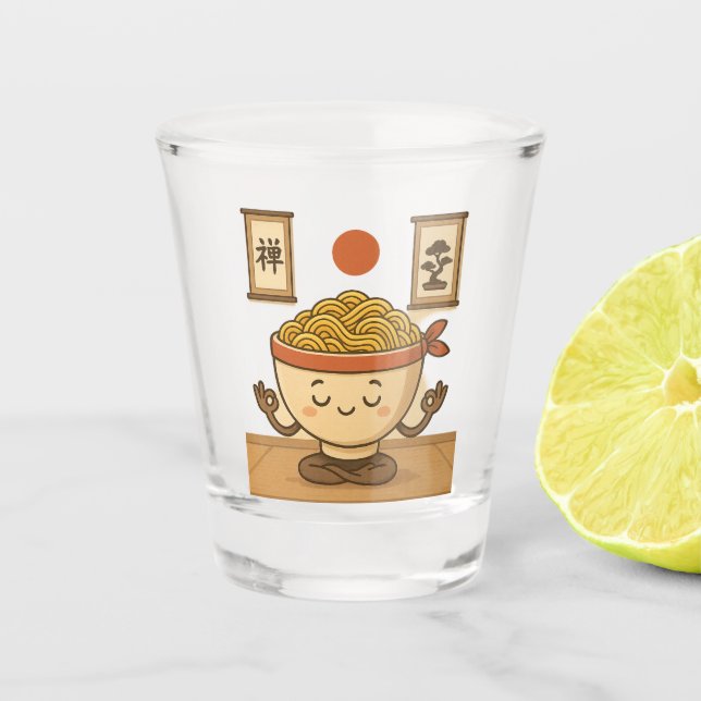 Copo De Shot Meditação Zen Noodles (Frente)