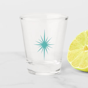 Copo De Shot Meio século de Retrô Azul Turquoise de Starburst A