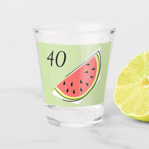 Copo De Shot Melancia Verde Fatia 40 Anos