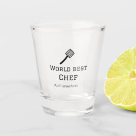 Copo De Shot Melhor chef do mundo adicionar nome texto cozinhar
