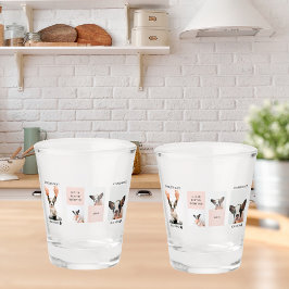 Copo De Shot Melhor Mãe de Cachorro | Foto de Colagem | Rosa Pa