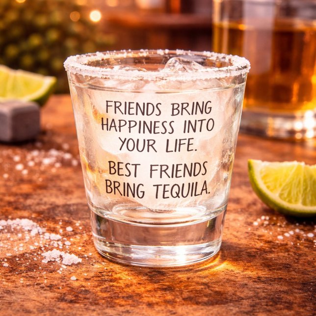 Copo De Shot Melhores Amigos Engraçados Trazem Tequila (Criador carregado)