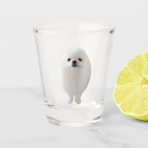 Copo De Shot Memória De Cachorro De Vidro Shot